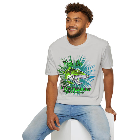Leech Freak Fish On Unisex Softstyle T-Shirt